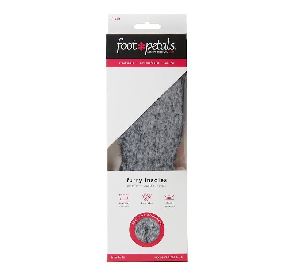 Image 407063_BLK.jpg, Product 407-063 / Price $12.88, Foot Petals Furry Insoles from Foot Petals on TSC.ca's Shoes department
