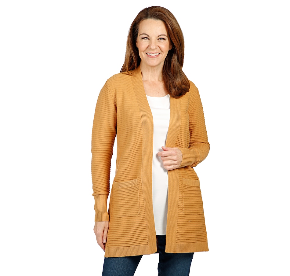 Image 407089_GLN.jpg , Product 407-089 / Price $29.33 , Isaac Mizrahi Live! Textured Stitch Cardigan from Isaac Mizrahi Fashion on TSC.ca's Fashion department