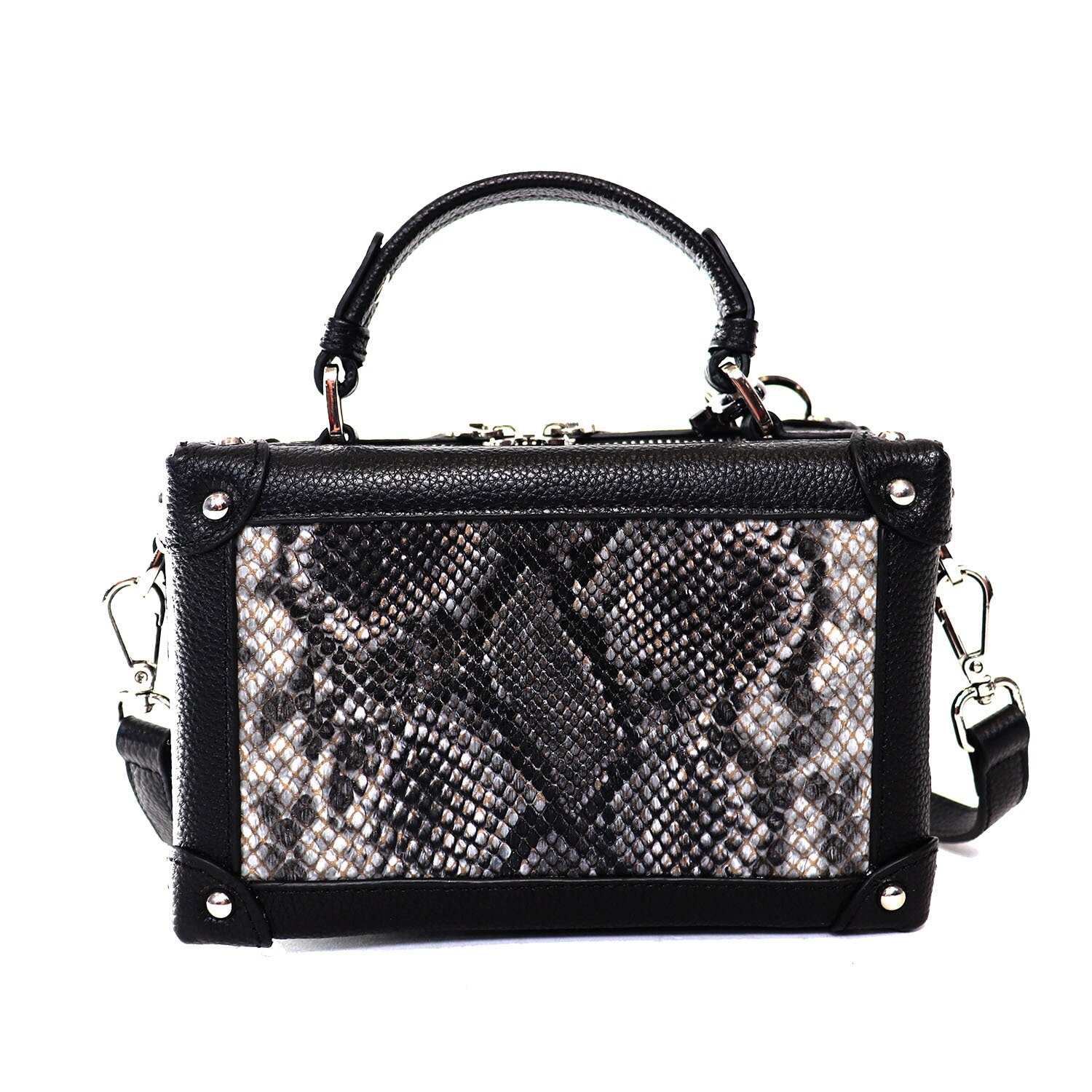 snake embossed leather handbags