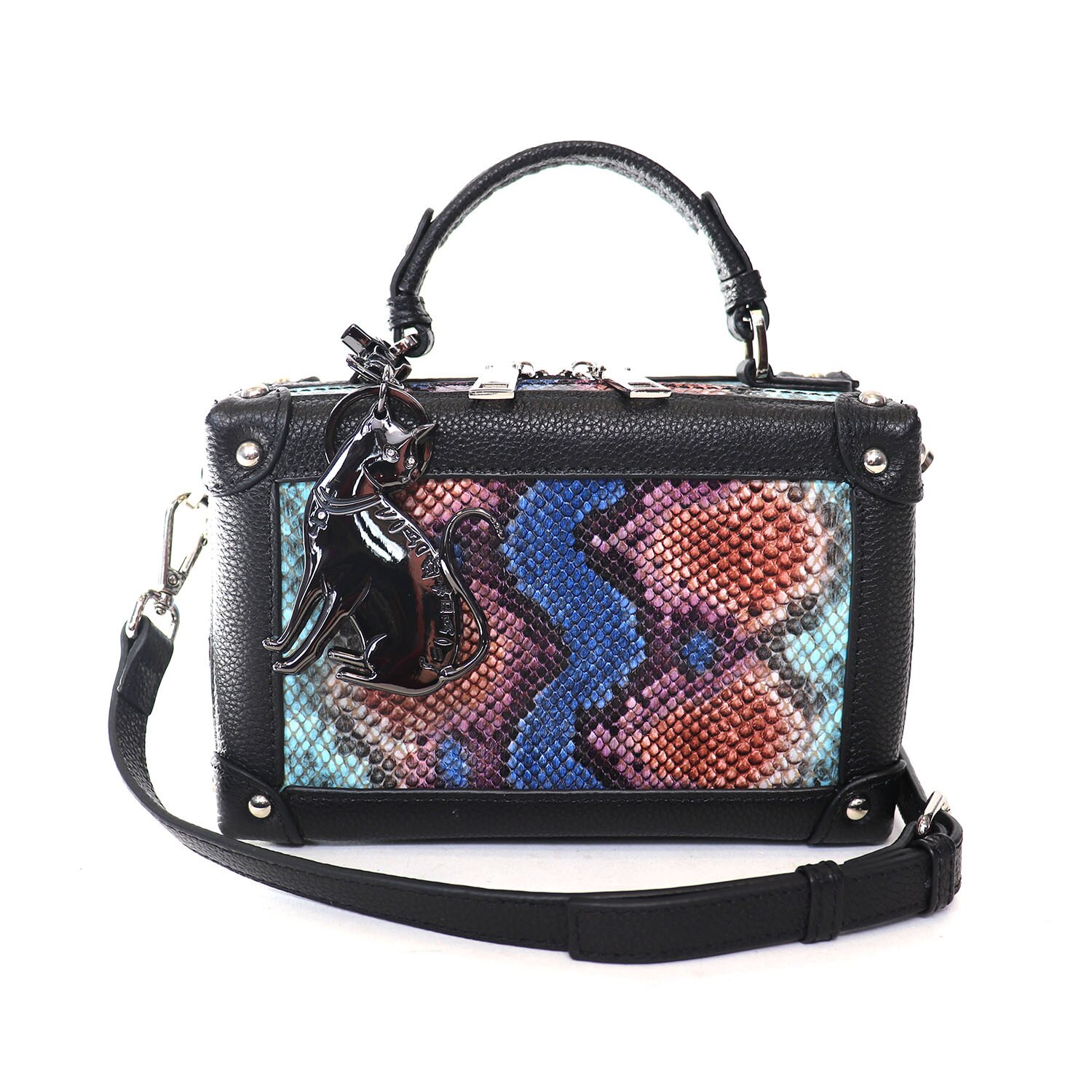 snake embossed leather handbags