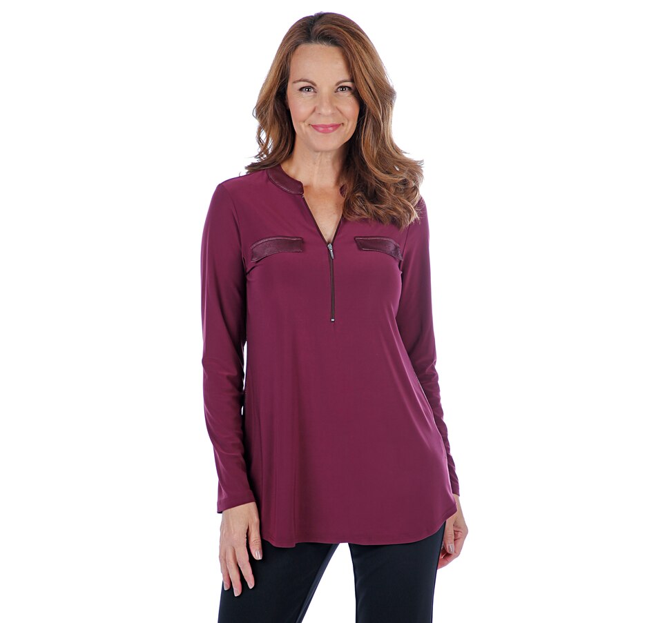 Image 407197_WIN.jpg , Product 407-197 / Price $44.88 , Mr. Max Zip Front Top with Foil Trim from Mr. Max on TSC.ca's Fashion department