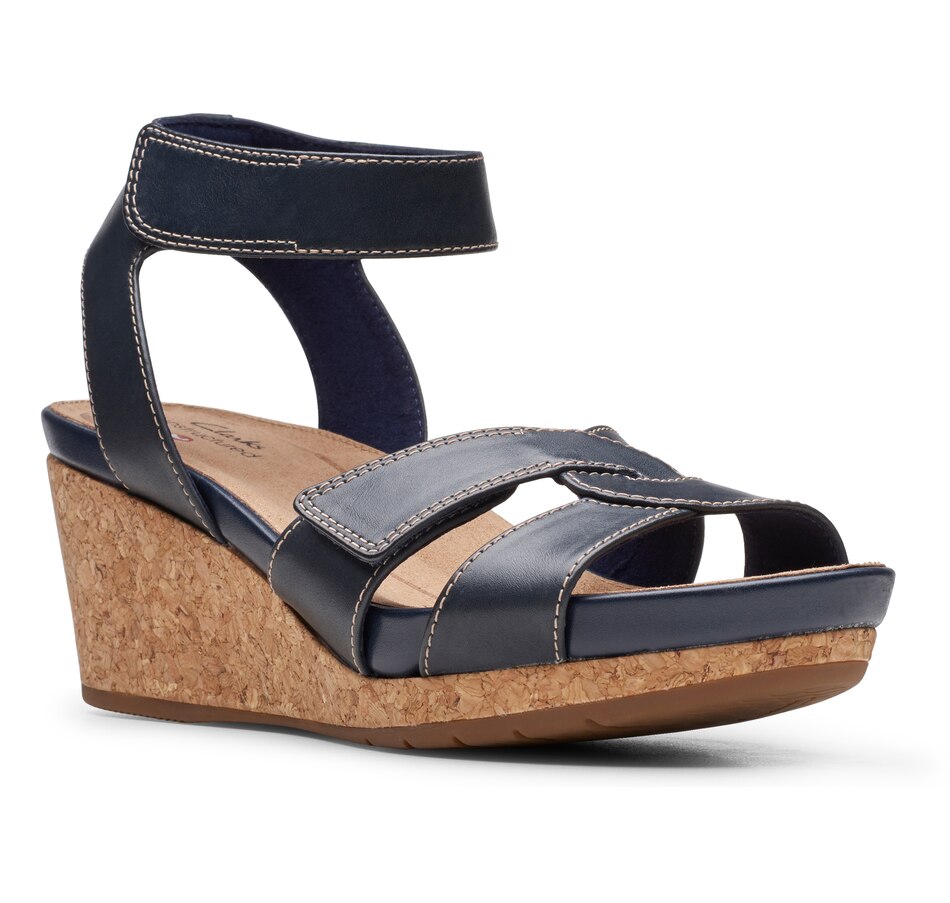 Clothing & Shoes - Shoes - Sandals - Clarks Un Capri Strap Wedge Sandal ...