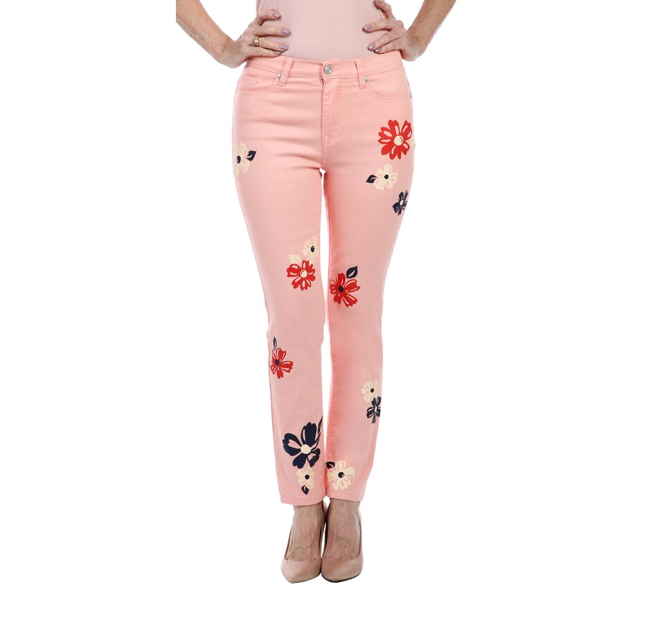 Image 407973_BUH.jpg , Product 407-973 / Price $99.90 , Diane Gilman Daisy Print Jean from DG2 by Diane Gilman on TSC.ca's Fashion department