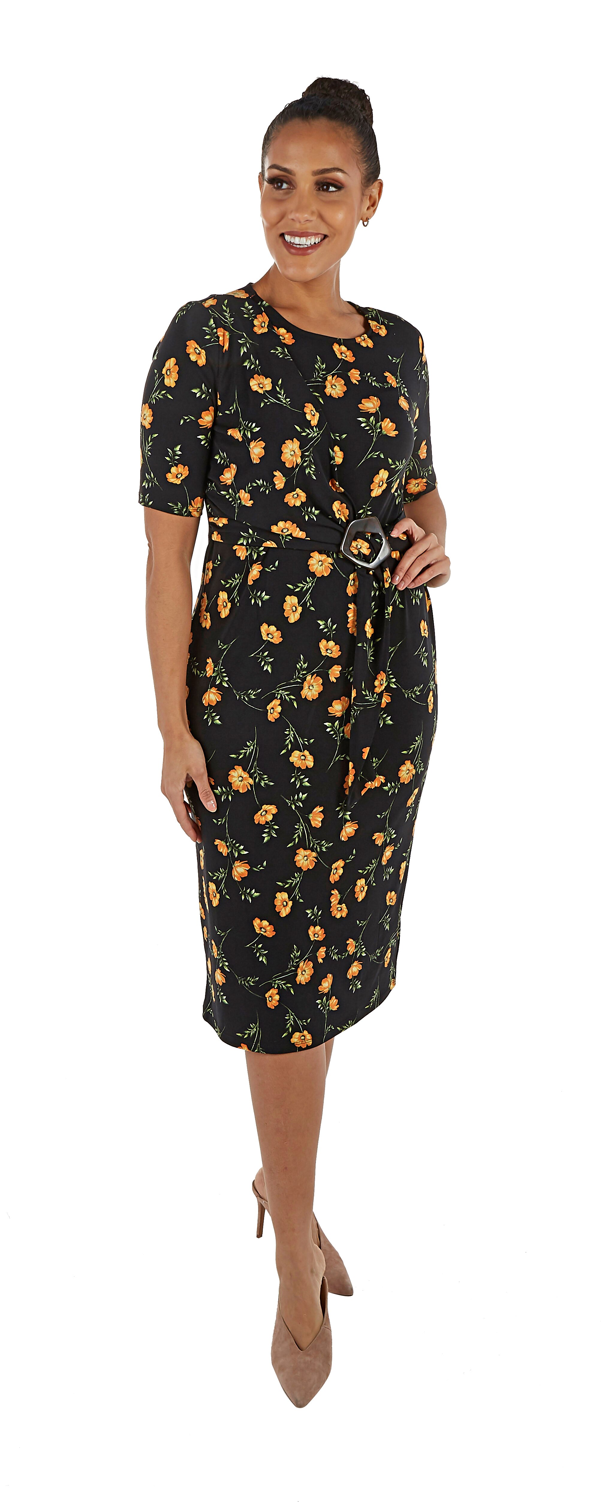 nina leonard wrap dress