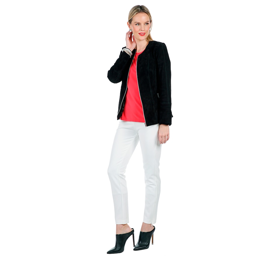 Image 408062_ALTMORE3.jpg, Product 408-062 / Price $99.33, Guillaume Suede Collarless Zip Front Jacket from Guillaume on TSC.ca's Fashion department