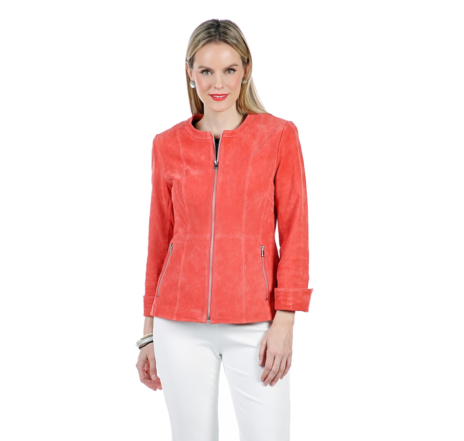 Image 408062_ALTMORE4.jpg, Product 408-062 / Price $99.33, Guillaume Suede Collarless Zip Front Jacket from Guillaume on TSC.ca's Fashion department