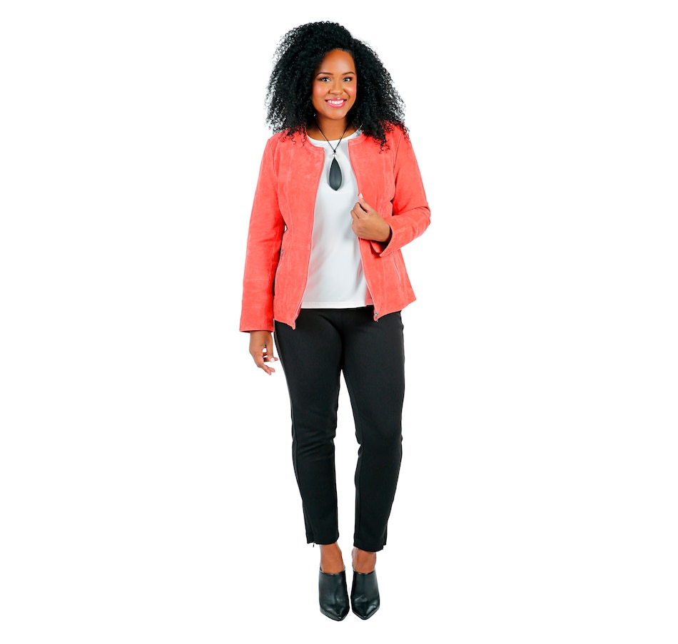 Image 408062_ALTMORE8.jpg, Product 408-062 / Price $99.33, Guillaume Suede Collarless Zip Front Jacket from Guillaume on TSC.ca's Fashion department