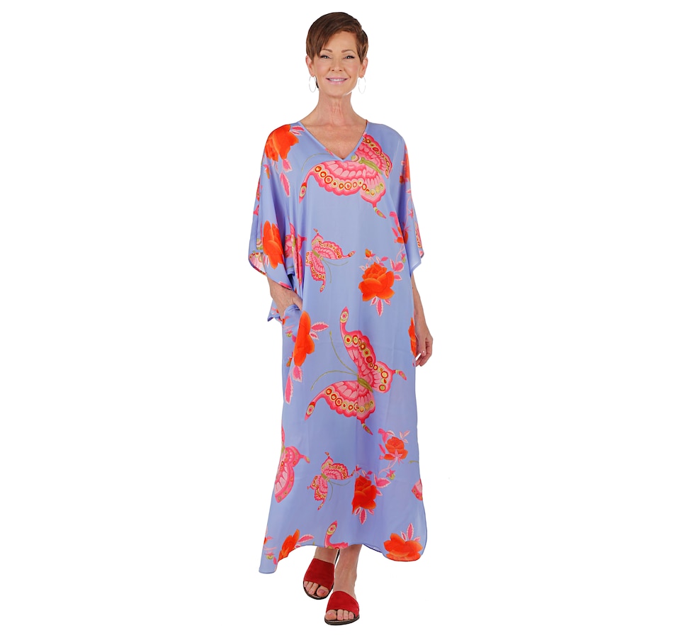 Image 408511_VIORG.jpg , Product 408-511 / Price $49.33 , N Natori Silky Satin V-Neck Caftan from N Natori on TSC.ca's Fashion department