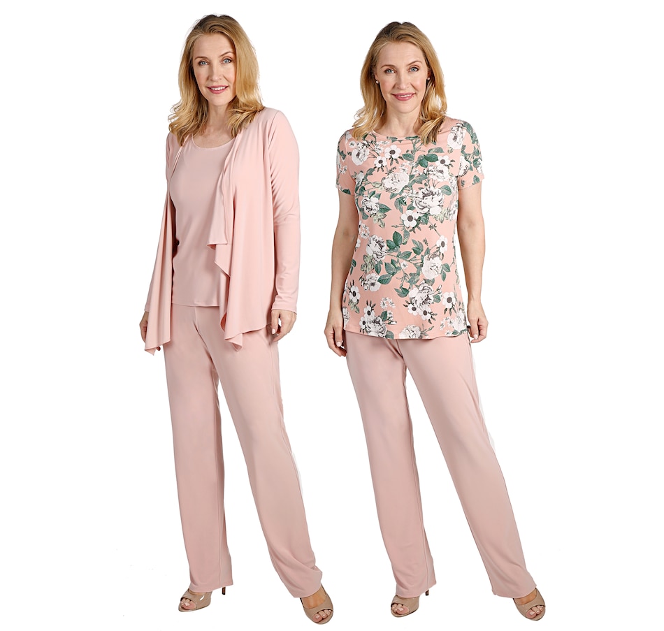 Image 408533_BUH.jpg , Product 408-533 / Price $199.99 , Nina Leonard 4-Piece Set: Cardi, Top, Tank, Pant from Nina Leonard on TSC.ca's Fashion department