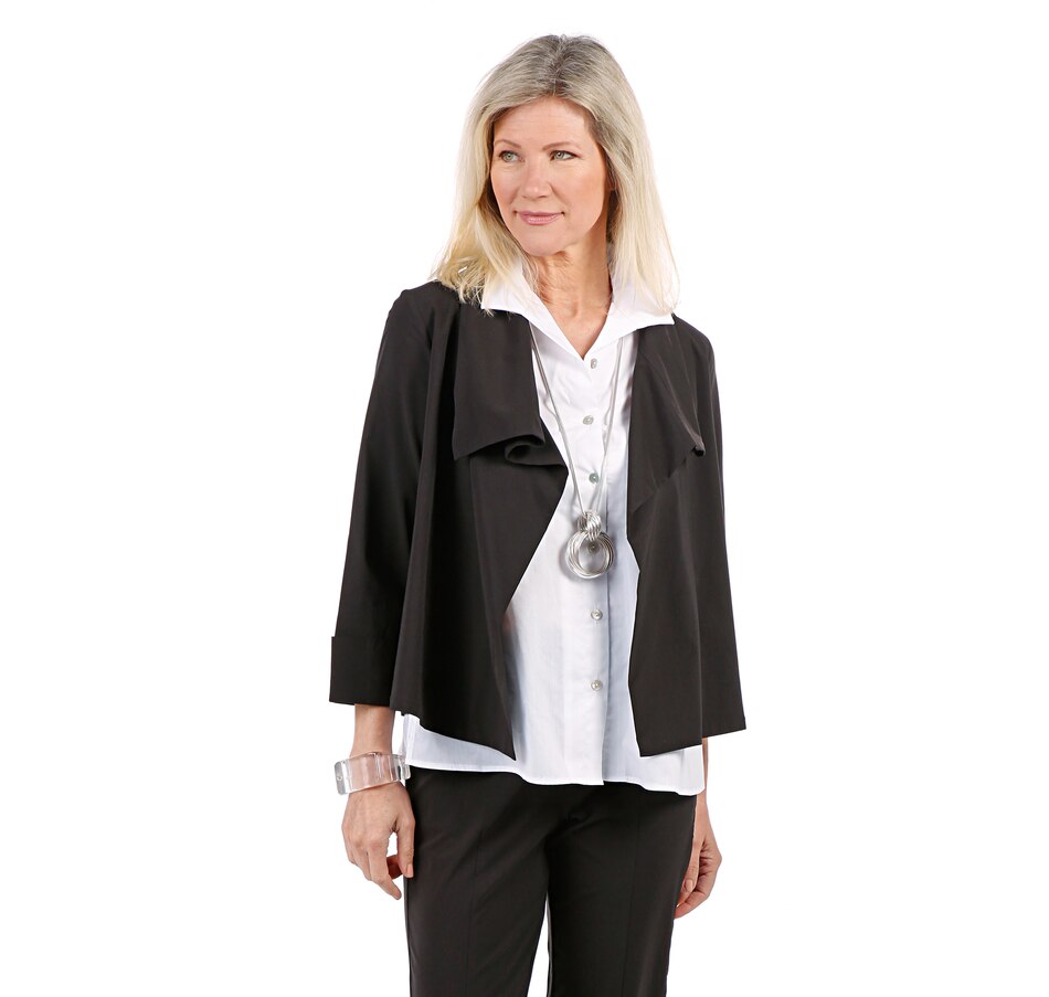 Image 408607_BLK.jpg , Product 408-607 / Price $42.33 , MarlaWynne Bengaline Dramatic Collar Jacket from MarlaWynne on TSC.ca's Fashion department