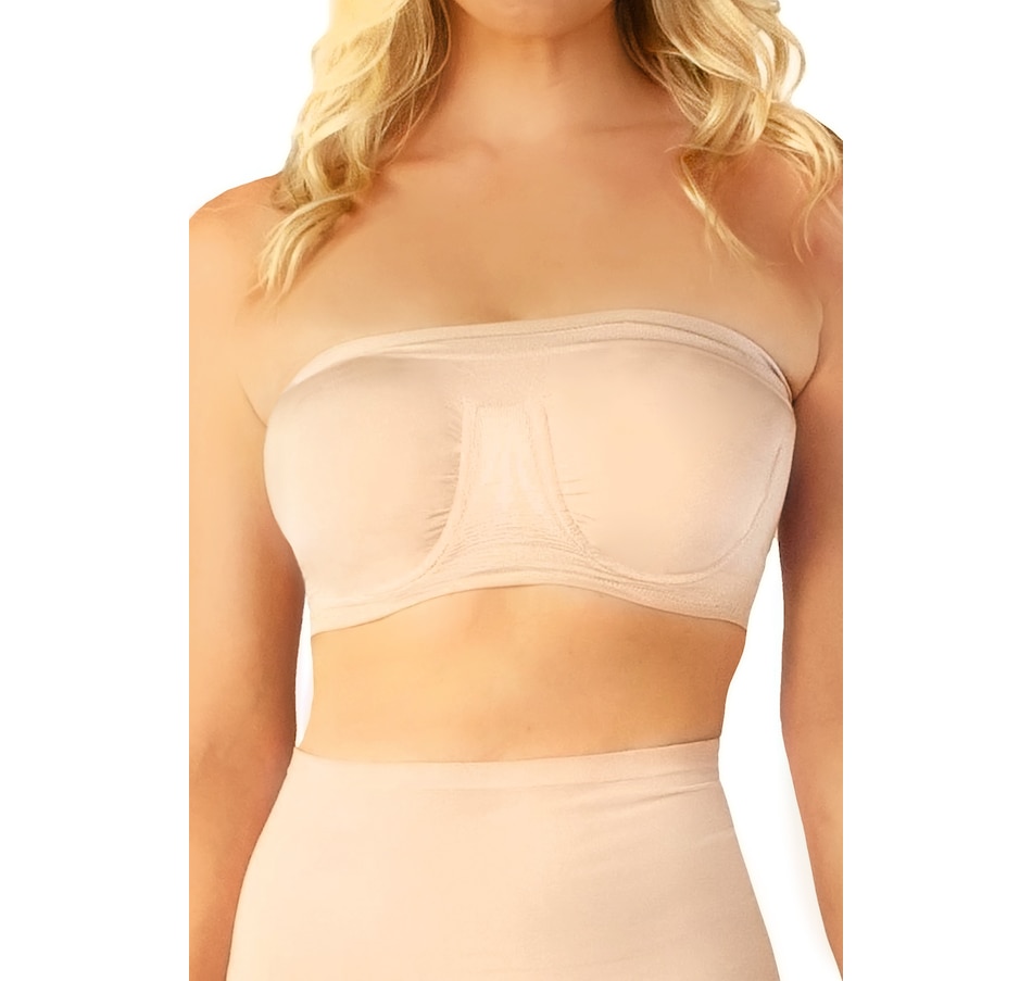 Rhonda Shear 2-Pack Seamless Underwire Bandeau with Removable Pads