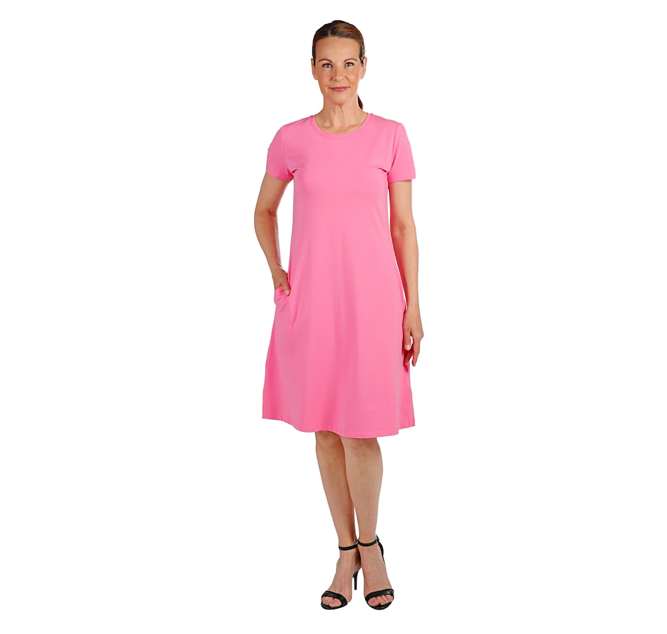 Image 408731_BRPN.jpg , Product 408-731 / Price $29.88 , Isaac Mizrahi Live! Swing Dress with Pockets from Isaac Mizrahi Live! on TSC.ca's Fashion department