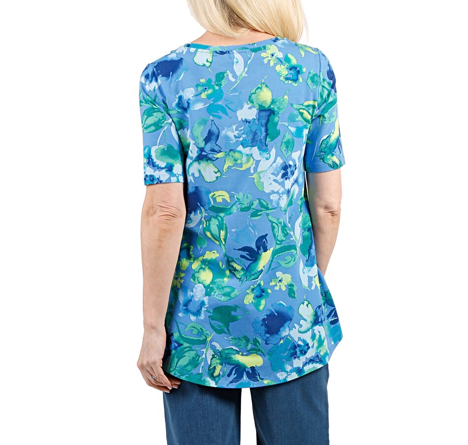 tsc ca isaac mizrahi live floral print cascade swing top isaac mizrahi live size chart