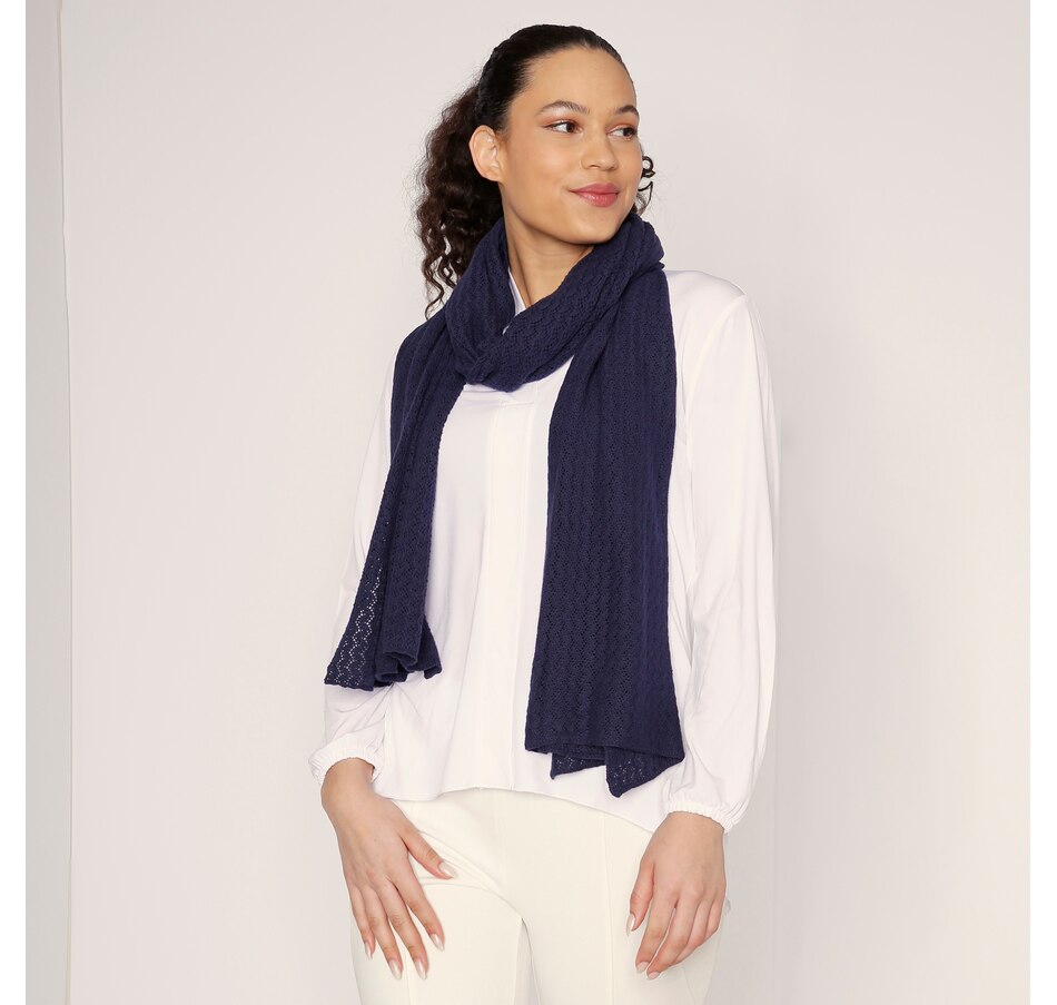 Image 409061_NVY.jpg, Product 409-061 / Price $19.33, Guillaume Pointelle Knit Wrap from Guillaume on TSC.ca's Fashion department