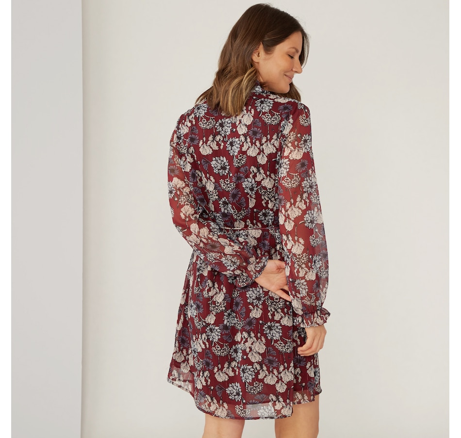 Image 409071_ALTMORE2.jpg, Product 409-071 / Price $34.33, Celestial Blue Print Chiffon Lurex Dress from Celestial Blue on TSC.ca's Clothing & Shoes department