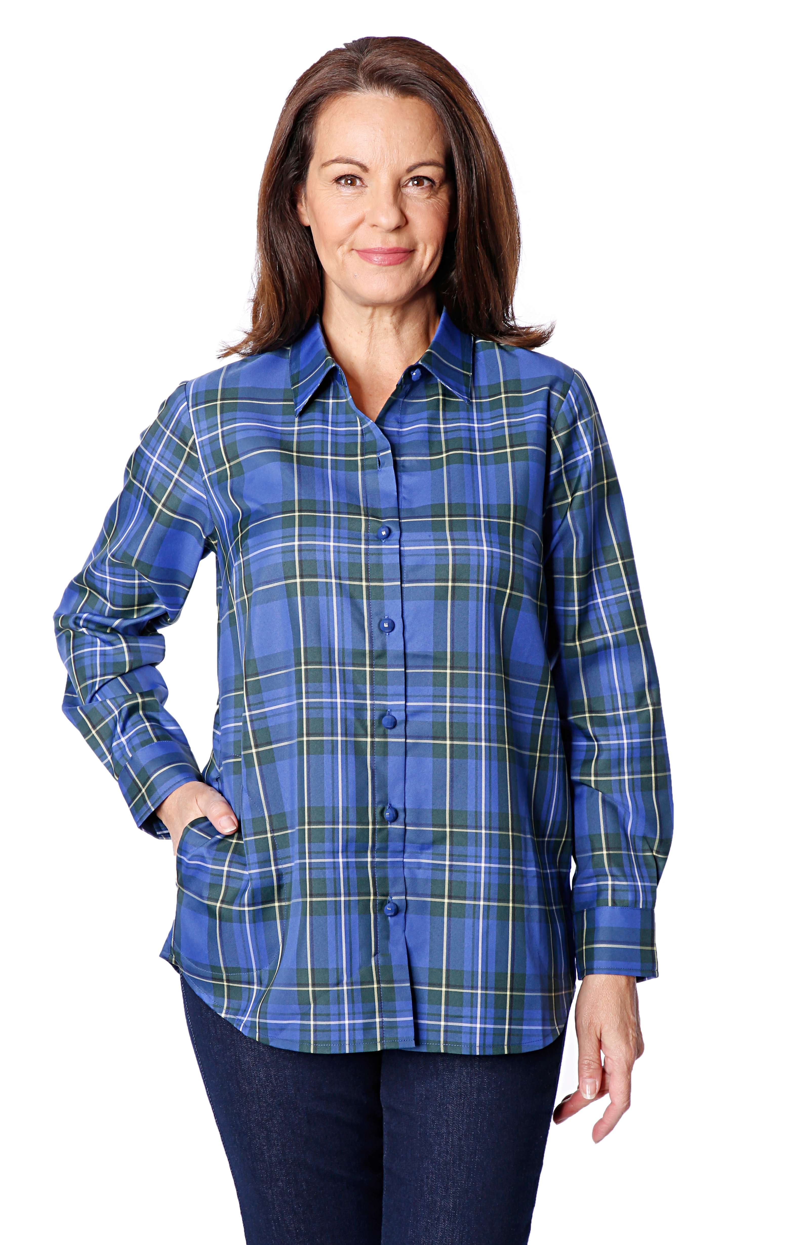 Long Sleeve Tartan Plaid Boyfriend Shirt