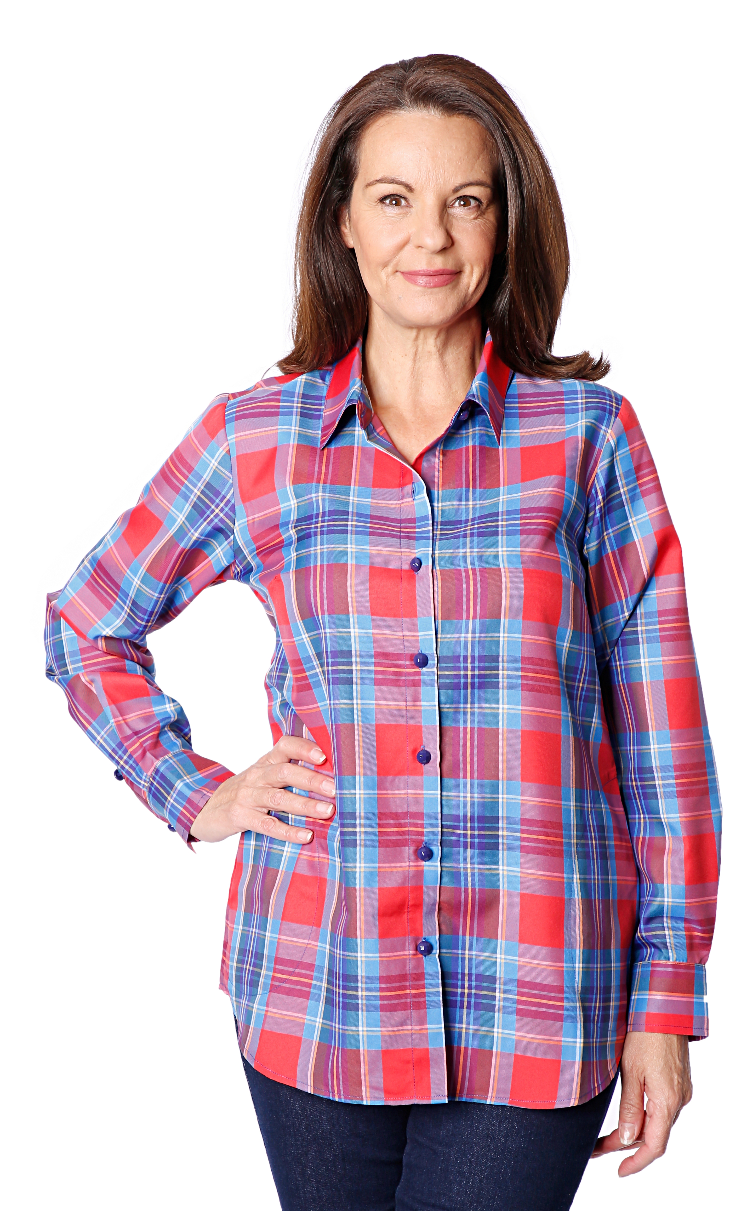 Long Sleeve Tartan Plaid Boyfriend Shirt