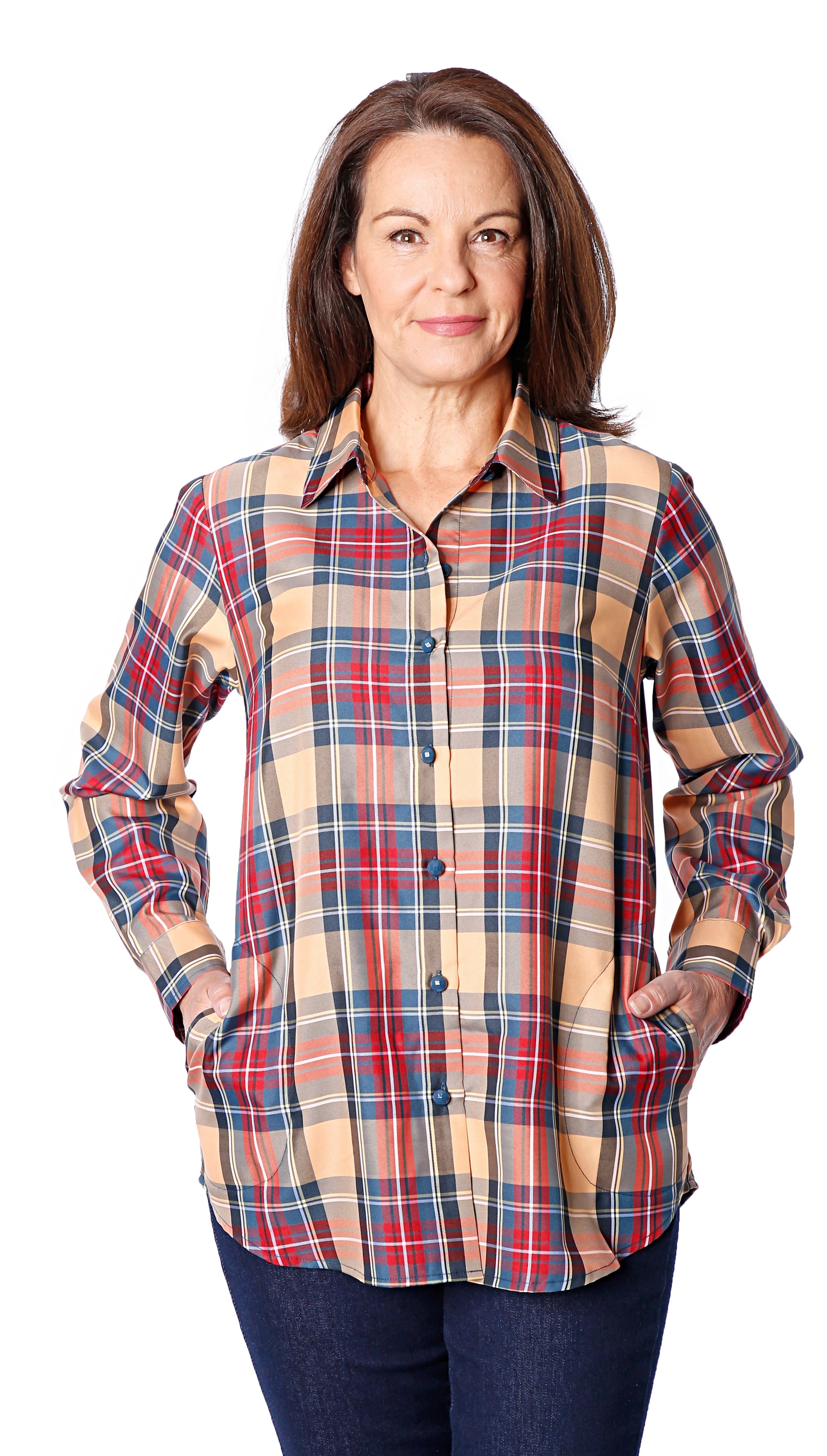 long plaid boyfriend shirt