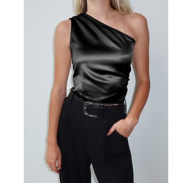 Satin One Shoulder Top