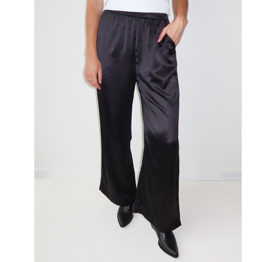 Image 409485_BLK.jpg, Product 409-485 / Price $79.88, Brunette The Label Satin Straight Leg Pant from Brunette The Label on TSC.ca's Fashion department
