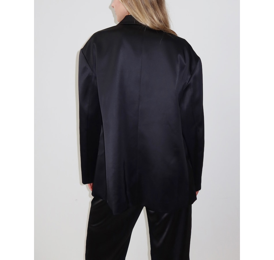 Image 409487_ALTMORE1.jpg, Product 409-487 / Price $119.88, Brunette The Label Satin Oversized Blazer from Brunette The Label on TSC.ca's Fashion department
