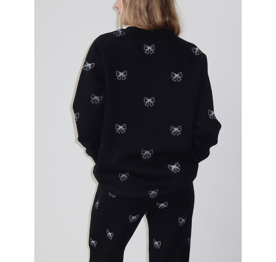 Image 409488_ALTMORE2.jpg, Product 409-488 / Price $89.88, Brunette The Label All Over Bow Big Sister Crew Sweater from Brunette The Label on TSC.ca's Fashion department