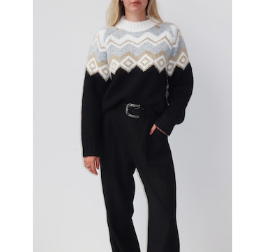Brunette The Label Mariah Luxe Fair Isle Sweater