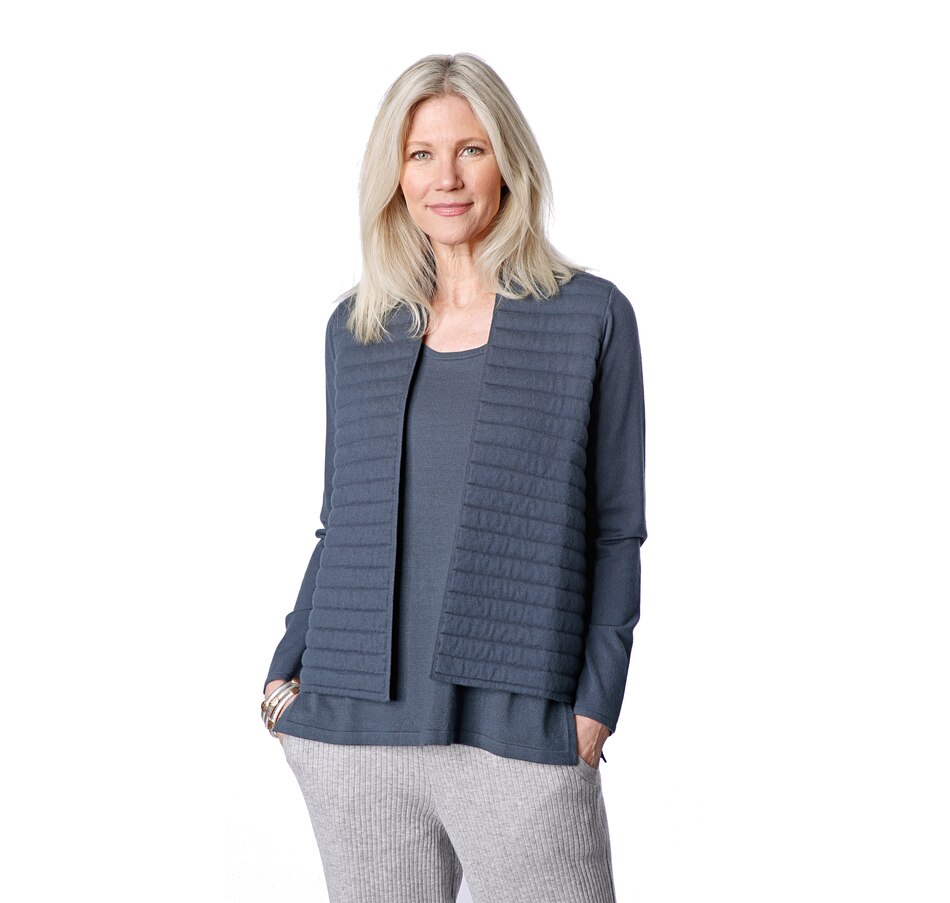 Image 409595_DKSL.jpg, Product 409-595 / Price $39.33, WynneLayers Quilted Sweater Jacket from Wynnelayers on TSC.ca's Fashion department