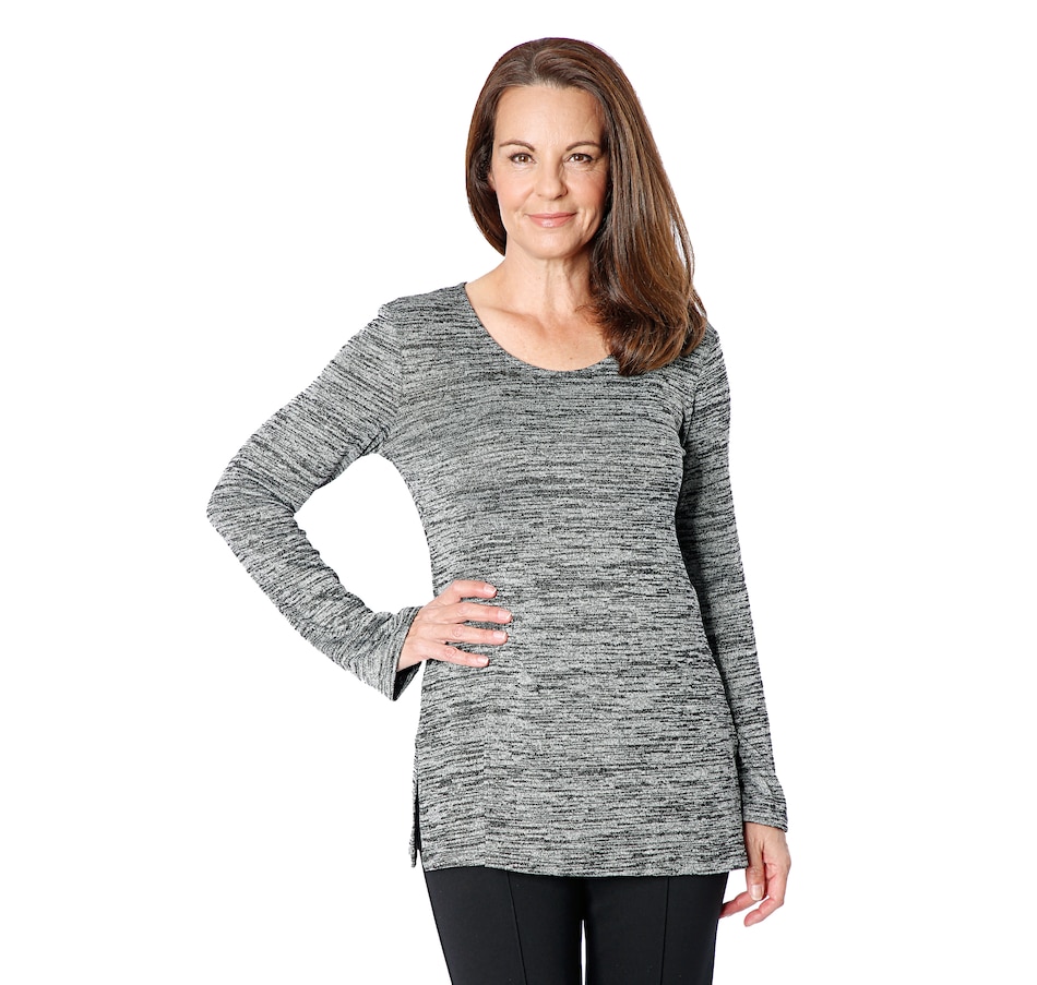 Image 409636_GRY.jpg , Product 409-636 / Price $12.33 , Mr. Max Diagonal Stripe Knit Tunic from Mr. Max on TSC.ca's Clothing & Shoes department