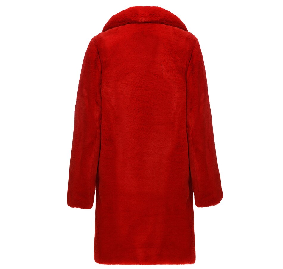 TRACI FAUX FUR RED