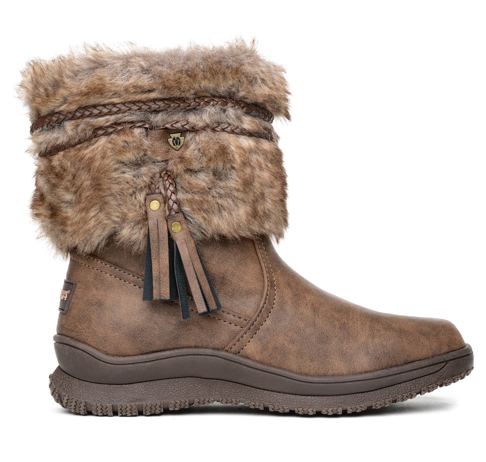 Image 409921_BRN.jpg, Product 409-921 / Price $89.33, Minnetonka Suede Everett Faux Fur Boot from Minnetonka on TSC.ca's Shoes department