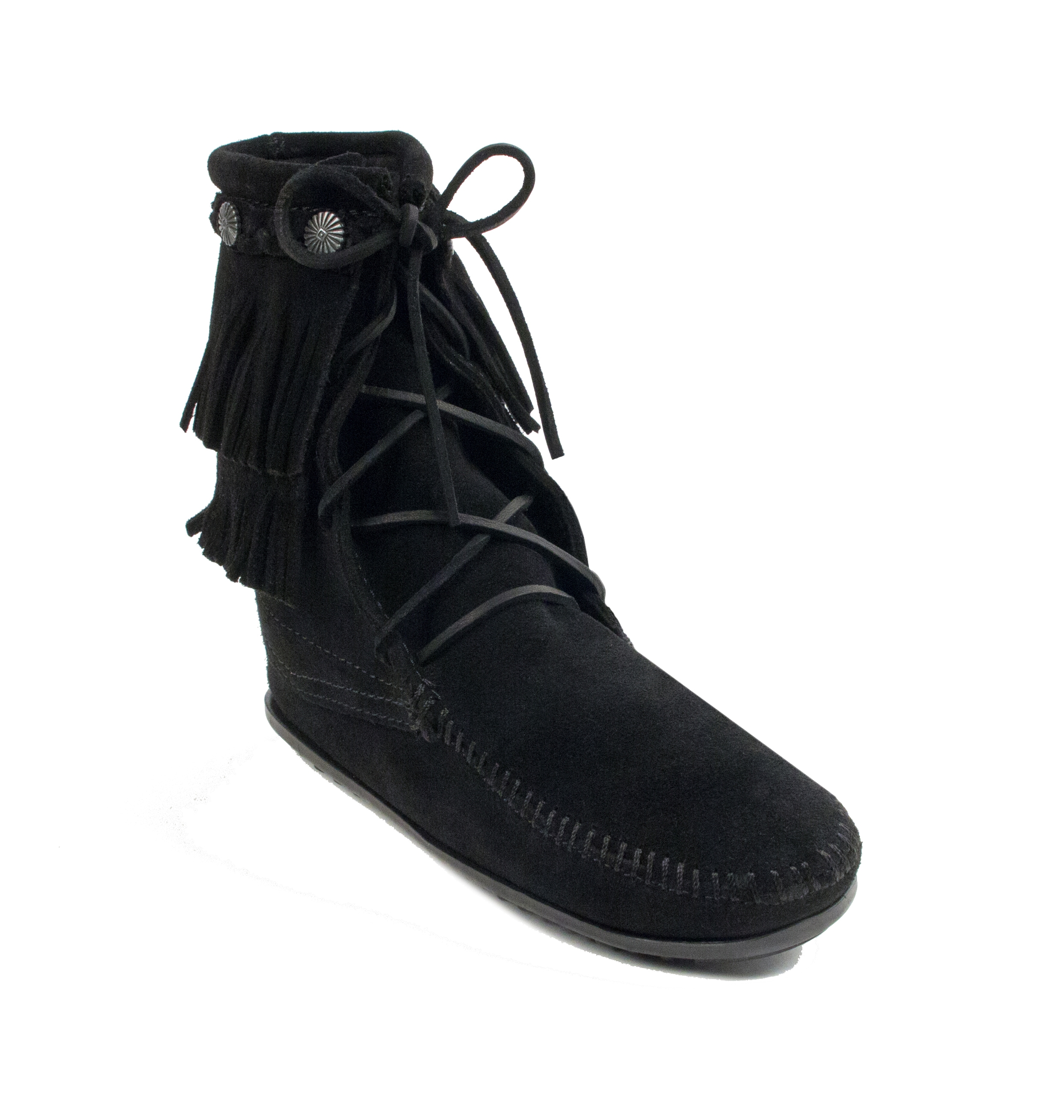 minnetonka double fringe tramper boot