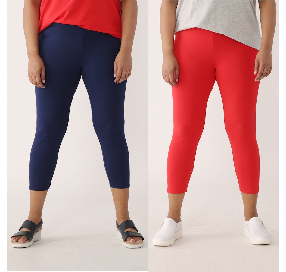 Clothing & Shoes - Bottoms - Leggings - Cuddl Duds Flexwear Cropped Legging  Set of 2 - Online Shopping for Canadians