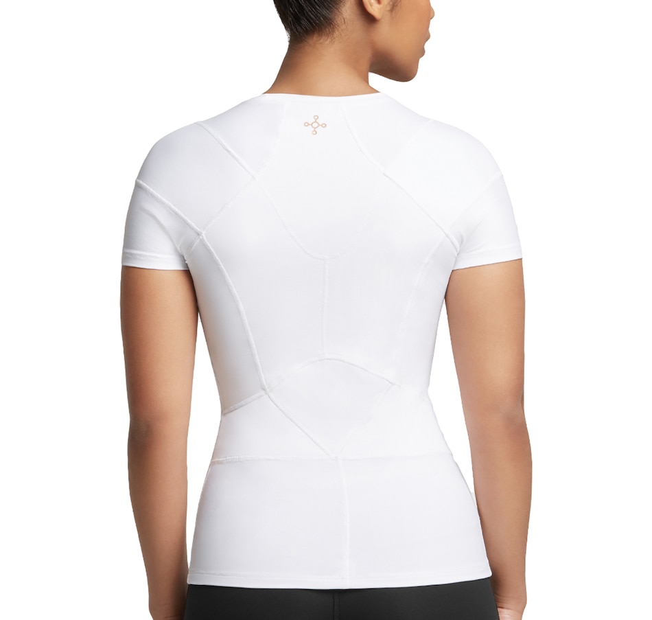 Tommie Copper Short Sleeve Mens Compression Shirt, Full Back Support Shirt,  Shoulder & Posture