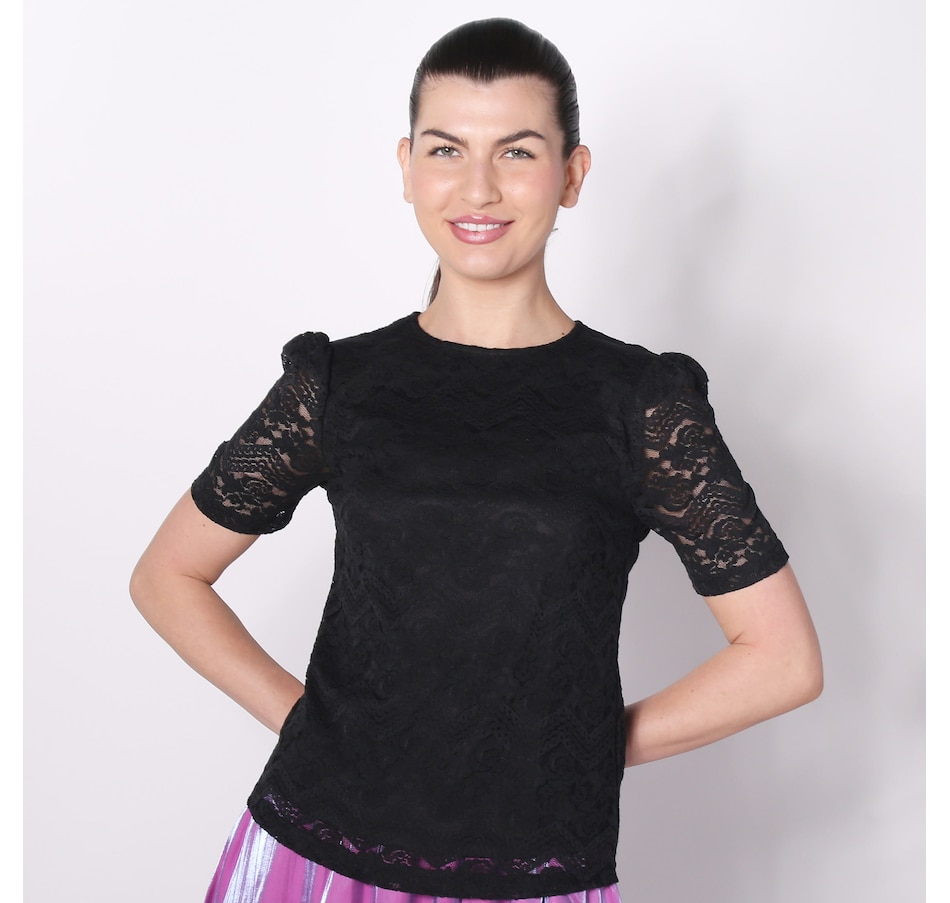 Image 422109_BLK.jpg, Product 422-109 / Price $14.33, Modern Identity Lace Top from Modern Identity on TSC.ca's Fashion department