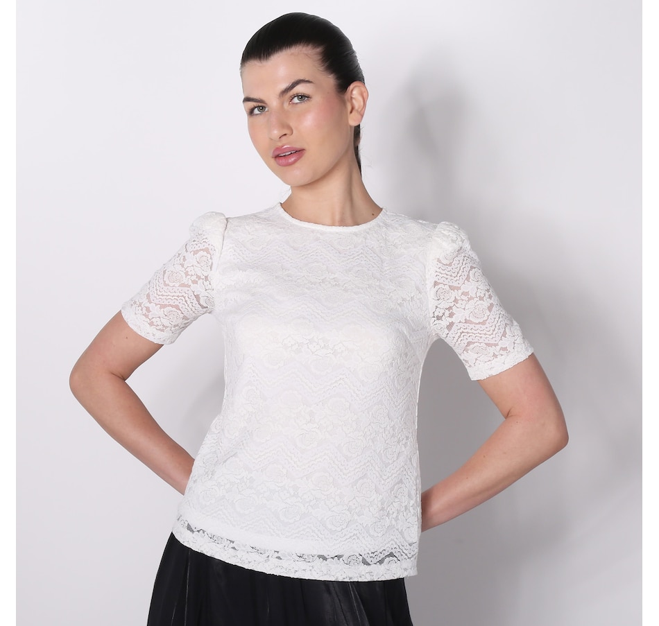 Image 422109_WHT.jpg, Product 422-109 / Price $14.33, Modern Identity Lace Top from Modern Identity on TSC.ca's Fashion department