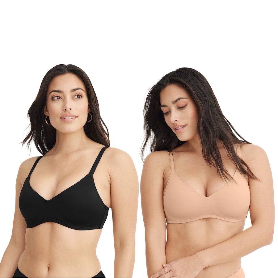 Image 422115_BLKIG.jpg, Product 422-115 / Price $98.00, Jockey Smooth and Sleek Wirefree Full Coverage Lined Bra (2-pack) from Jockey on TSC.ca's Fashion department