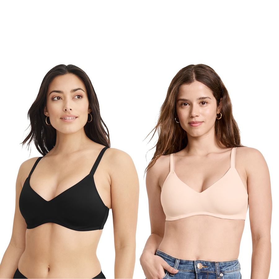 Image 422115_BLPHI.jpg, Product 422-115 / Price $98.00, Jockey Smooth and Sleek Wirefree Full Coverage Lined Bra (2-pack) from Jockey on TSC.ca's Fashion department