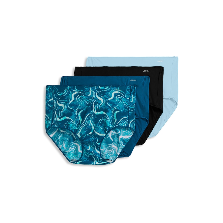 Image 422125_TEAL2.jpg, Product 422-125 / Price $54.00, Jockey No Panty Line Promise Brief (4-pack) from Jockey on TSC.ca's Fashion department