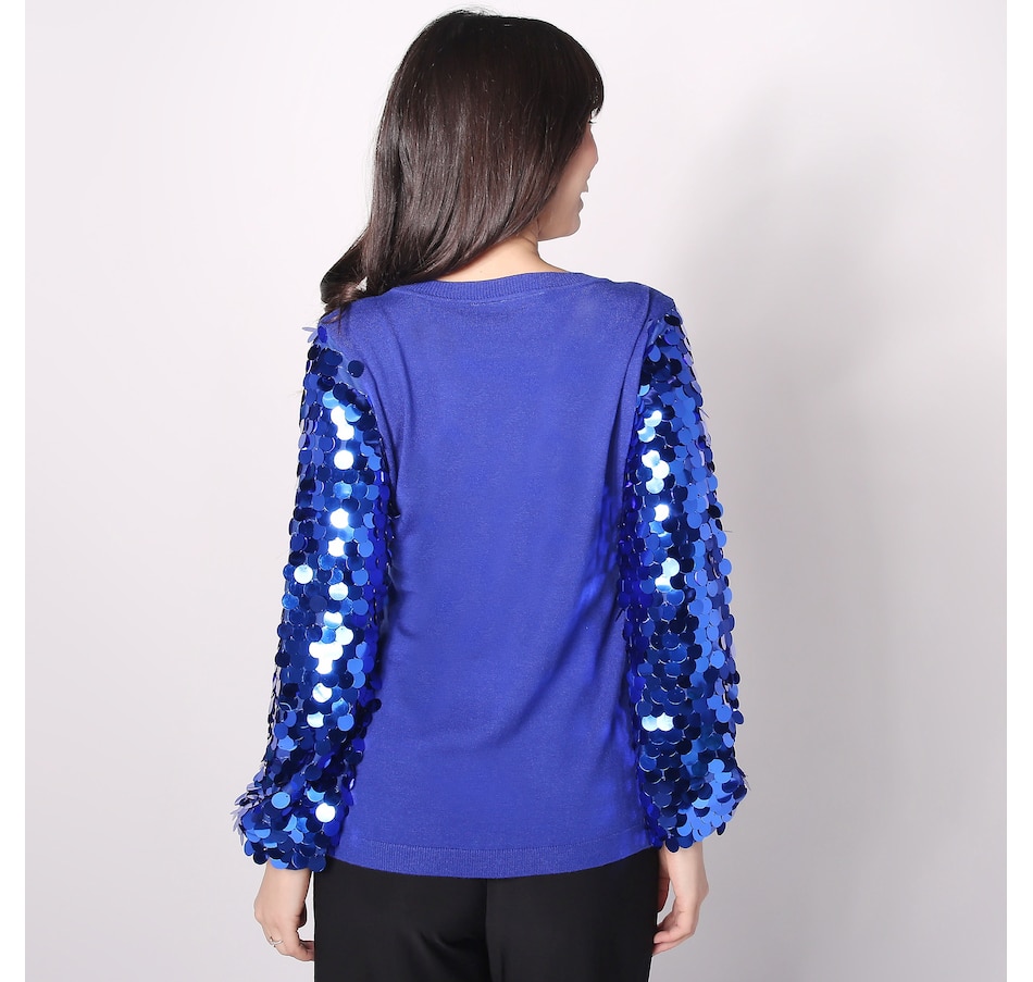 Image 422132_ALTMORE1.jpg, Product 422-132 / Price $24.33, Nina Leonard Sequin Balloon Sleeve Sweater from Nina Leonard on TSC.ca's Fashion department
