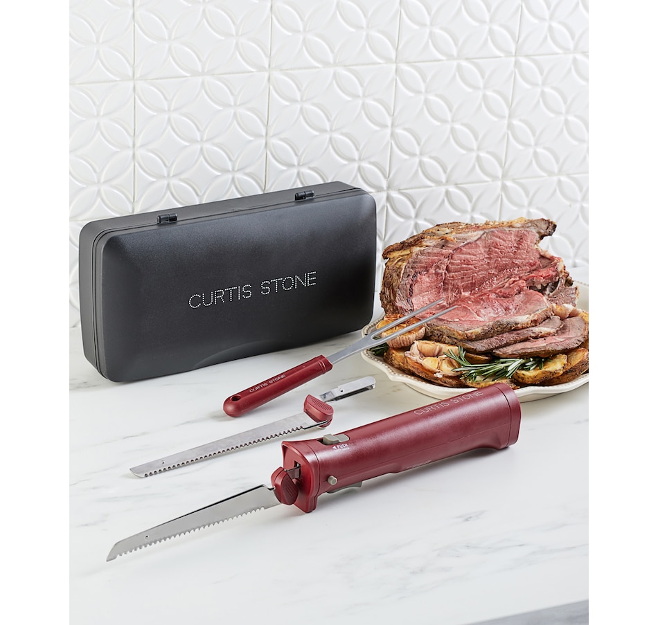 Curtis Stone Cordless Electric Carving Knife Model 676-751 - Black - Grey