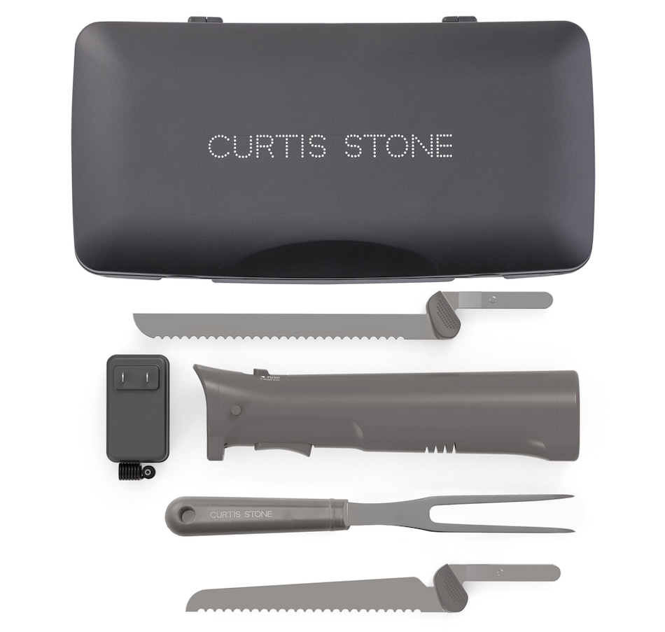 Image 425523_GRY.jpg, Product 425-523 / Price $49.88, Curtis Stone Cordless Electric Carving Knife Set from Curtis Stone on TSC.ca's Kitchen department