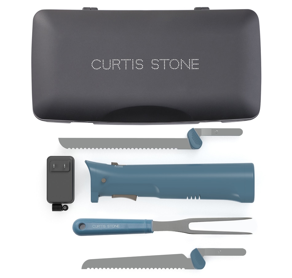 Curtis Stone Cordless Electric Carving Knife Model 676-751 - Black - Grey