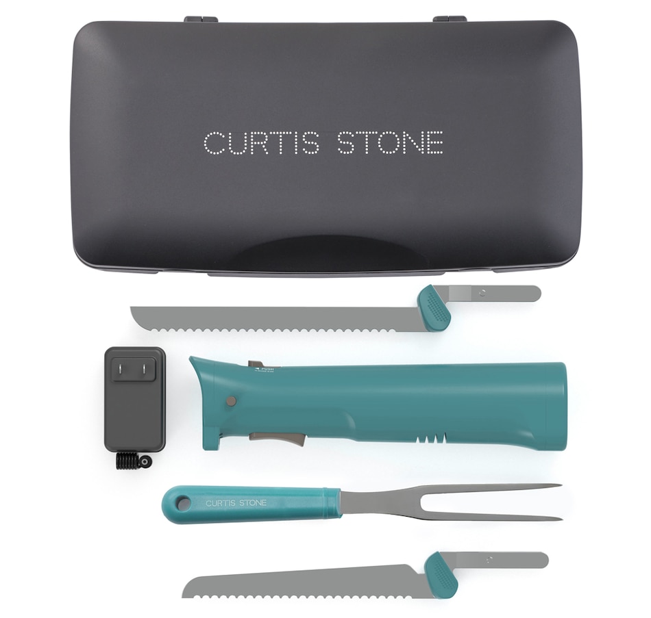Curtis Stone Cordless Electric Carving Knife Model 676-751 - Black - Grey