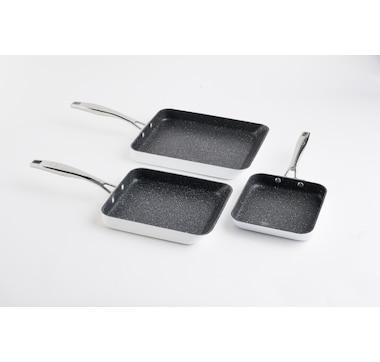 Curtis Stone 6-piece Dura-Pan Nonstick Cookware Set Open Box 