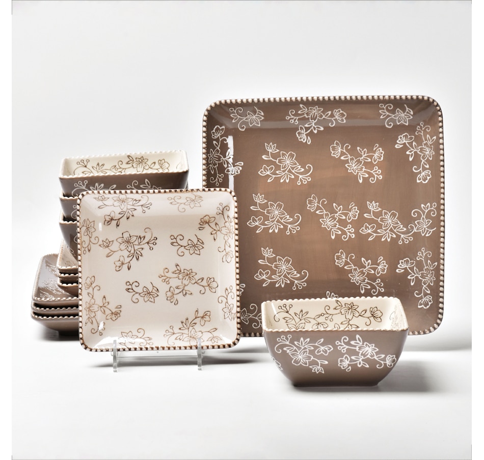 Image 438531_FLTPE.jpg, Product 438-531 / Price $39.88, Temp-tations 12-Piece Dinnerware Set from temp-tations on TSC.ca's Kitchen department