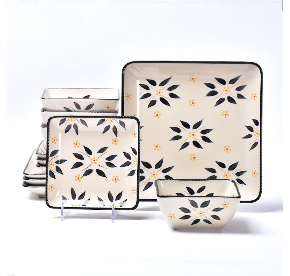 Image 438531_OWBLK.jpg, Product 438-531 / Price $39.88, Temp-tations 12-Piece Dinnerware Set from temp-tations on TSC.ca's Kitchen department