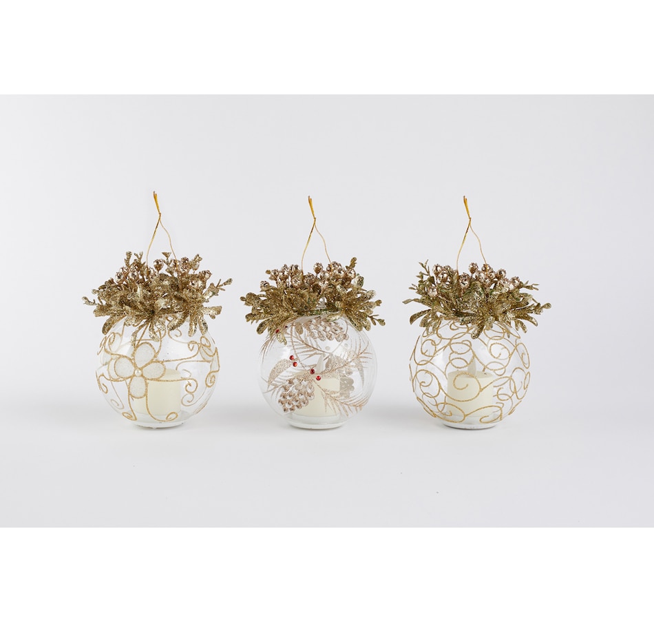 Image 441039_ALTMORE1.jpg, Product 441-039 / Price $29.88, Holiday Memories Holiday Glass Ornaments (Set of 3) from Holiday Memories on TSC.ca's Home & Garden department