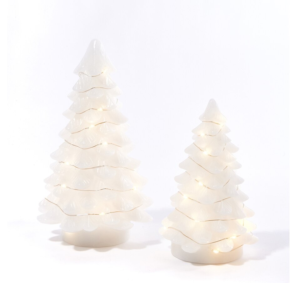 Image 441044.jpg , Product 441-044 / Price $49.99 , Holiday Memories Set of 2 Lighted White Trees from Holiday Memories on TSC.ca's Home & Garden department