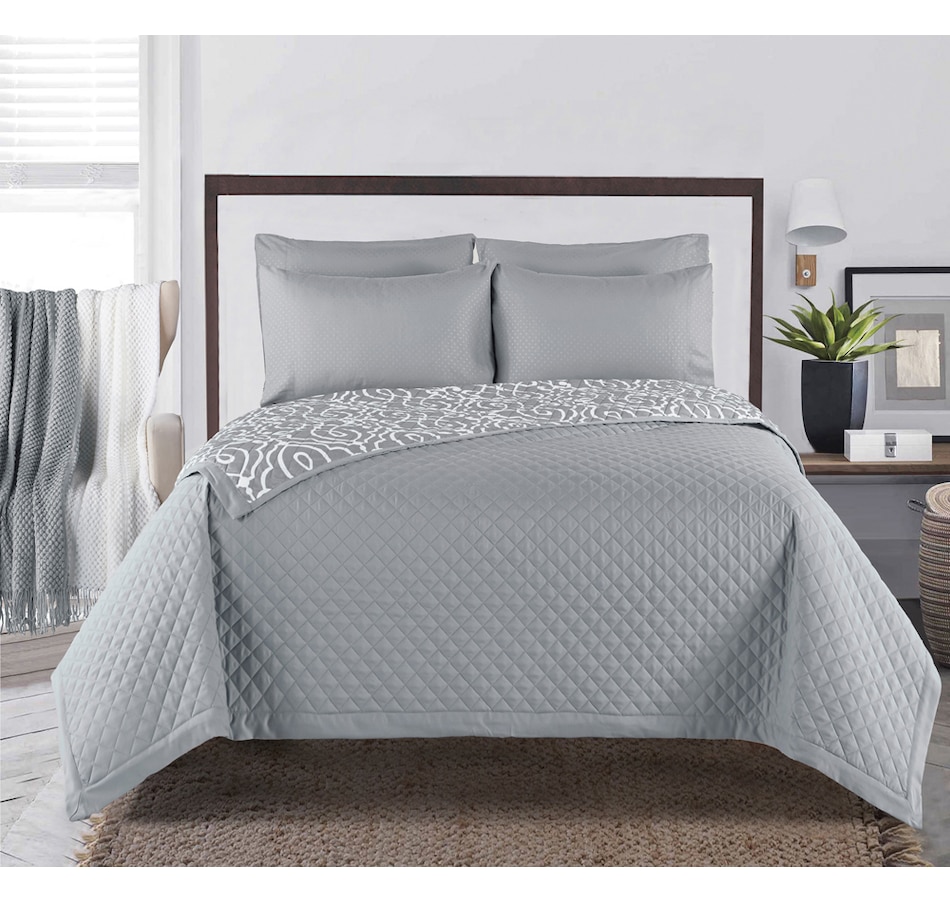 Image 442944_GRY.jpg , Product 442-944 / Price $44.88 , St. Clair Luxe Collection Reversible Quilt from St. Clair Bedding on TSC.ca's Home & Garden department